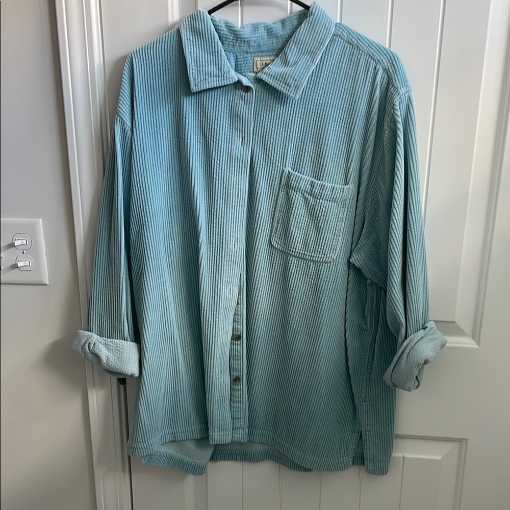 L.L. Bean Light Blue Corduroy Shirt